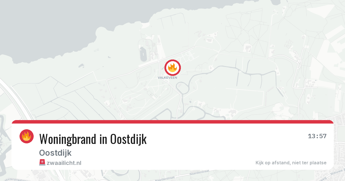 Woningbrand in Oostdijk — 6 aug 2026