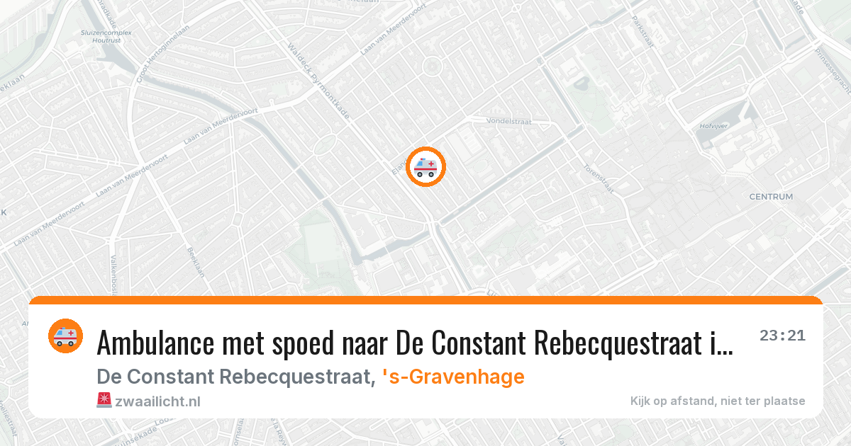 Ambulance met spoed naar De Constant Rebecquestraat in 's-Gravenhage — 23 jun 2026