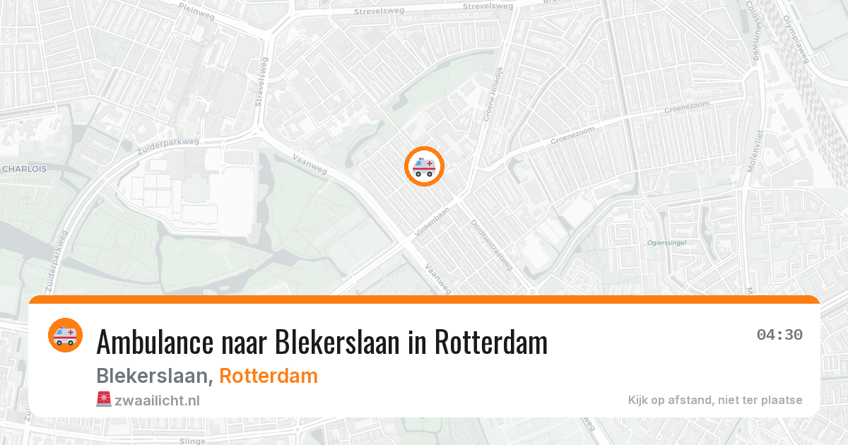 Ambulance naar Blekerslaan in Rotterdam — 21 jun 2026