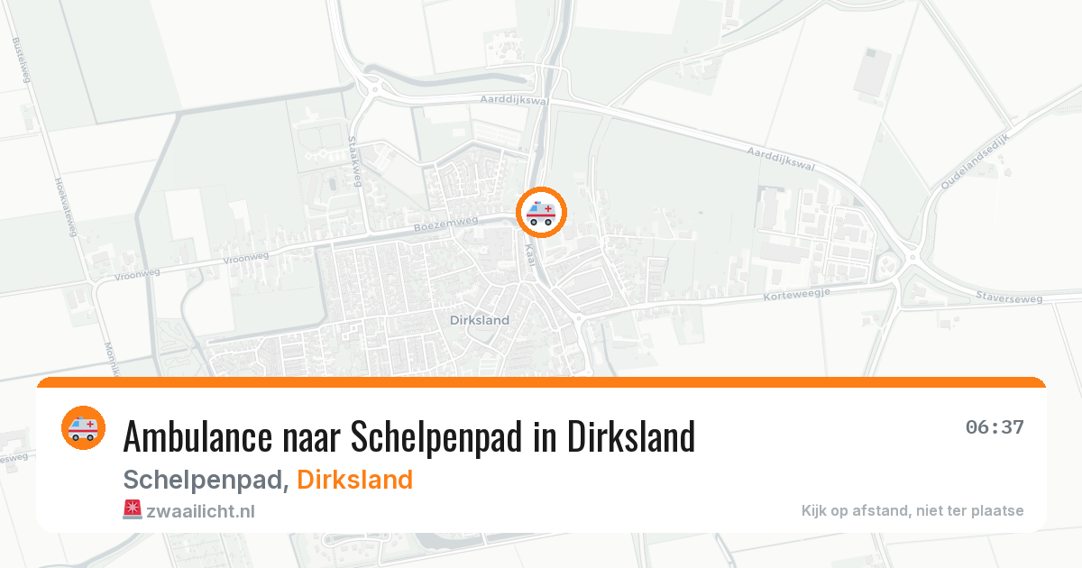Ambulance naar Schelpenpad in Dirksland — 29 jul 2026