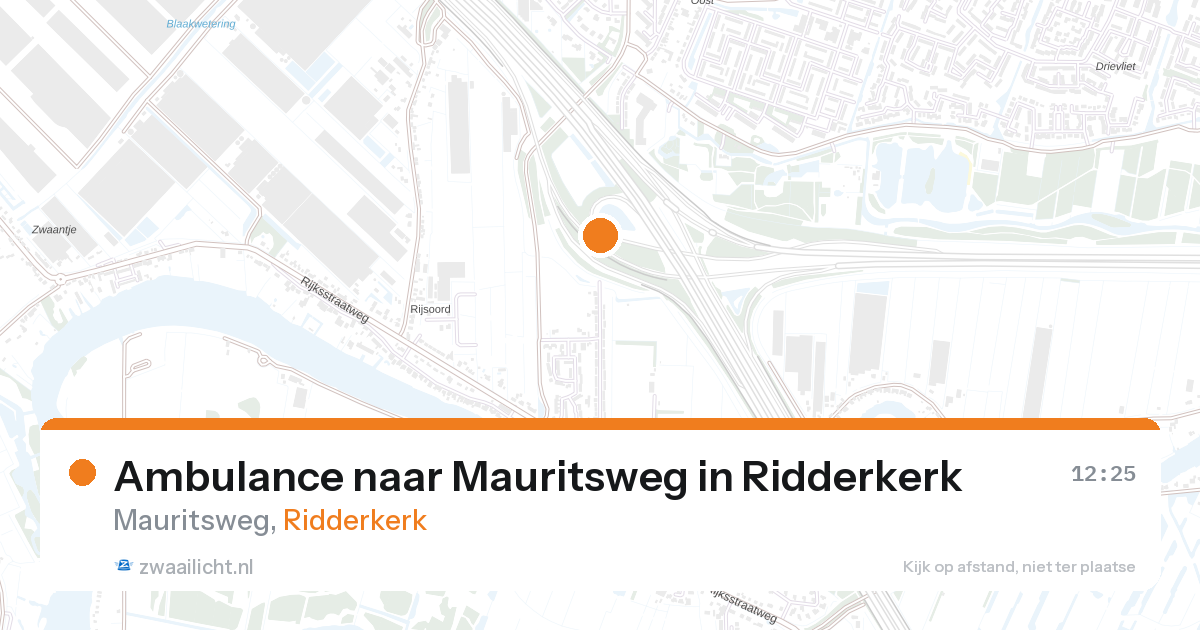 Ambulance naar Mauritsweg in Ridderkerk — 24 jul 2026