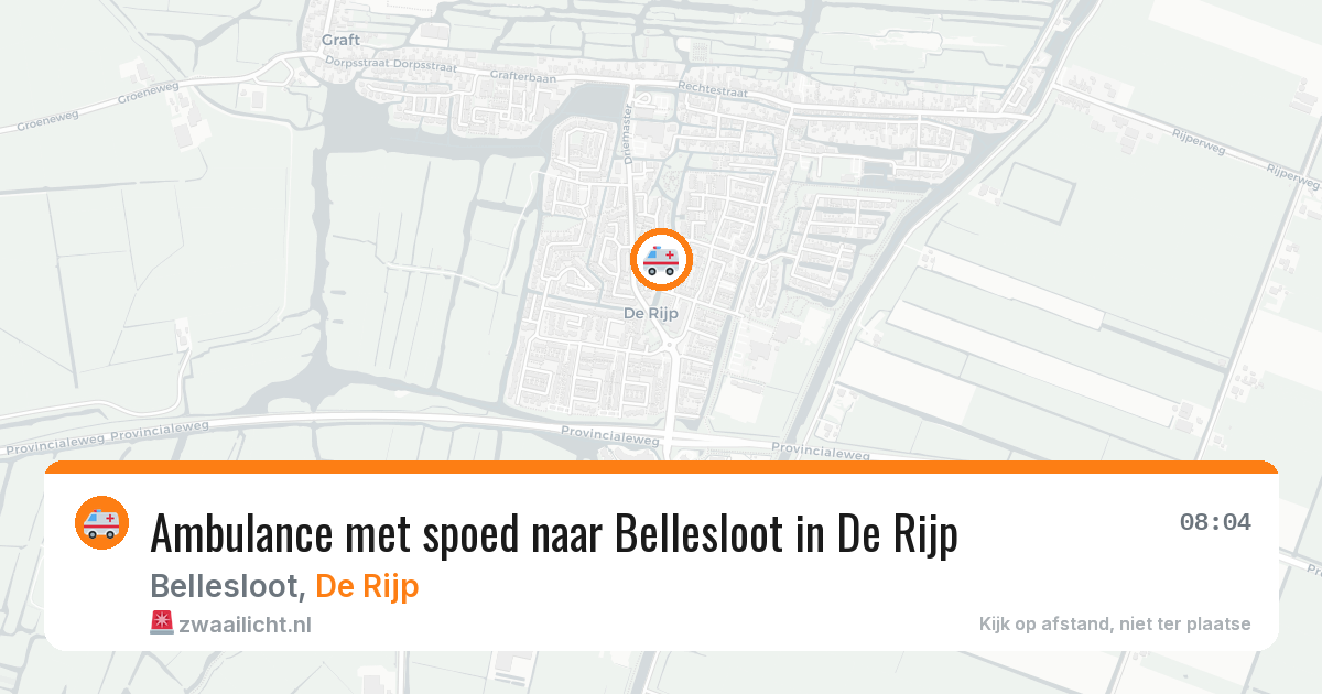 Ambulance met spoed naar Bellesloot in De Rijp — 31 jul 2026