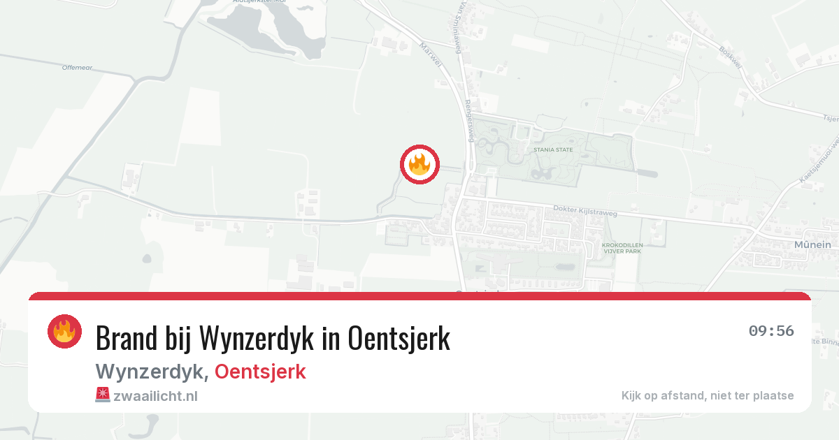 Brand bij Wynzerdyk in Oentsjerk — 21 apr 2026