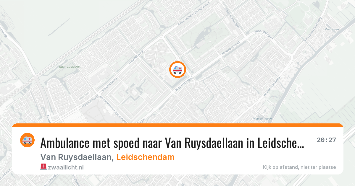 Ambulance met spoed naar Van Ruysdaellaan in Leidschendam — 17 mei 2026