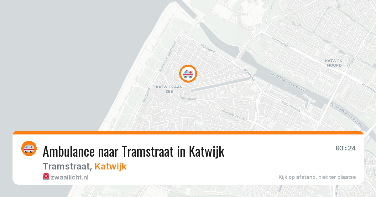 Ambulance naar Tramstraat in Katwijk — 15 aug 2026