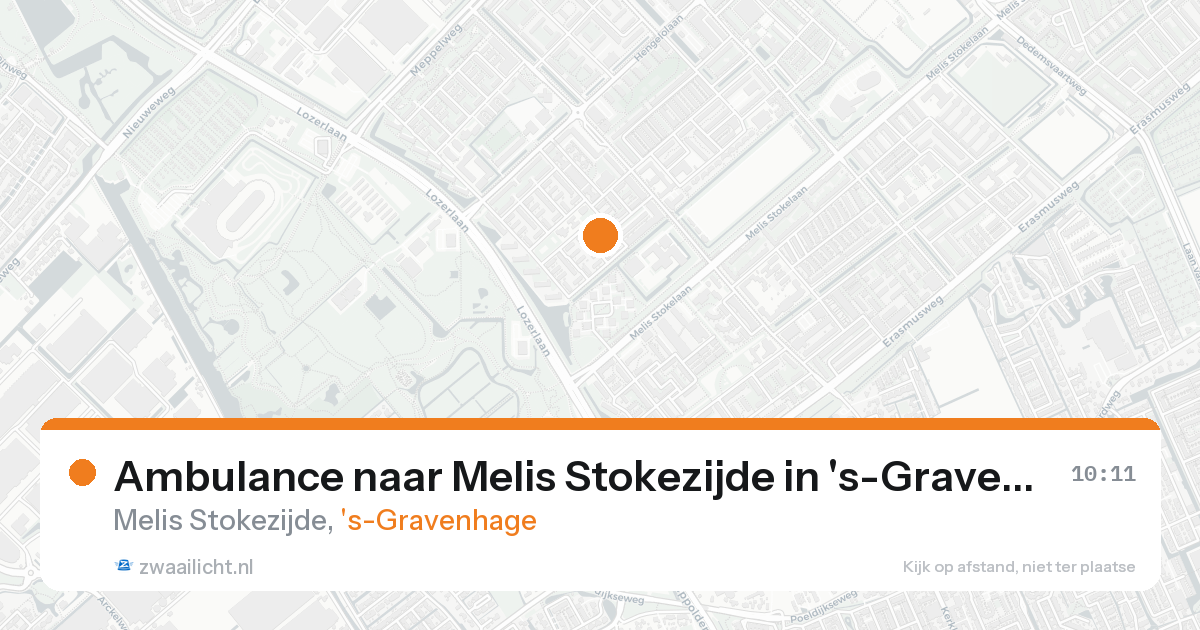 Ambulance naar Melis Stokezijde in 's-Gravenhage — 17 aug 2026