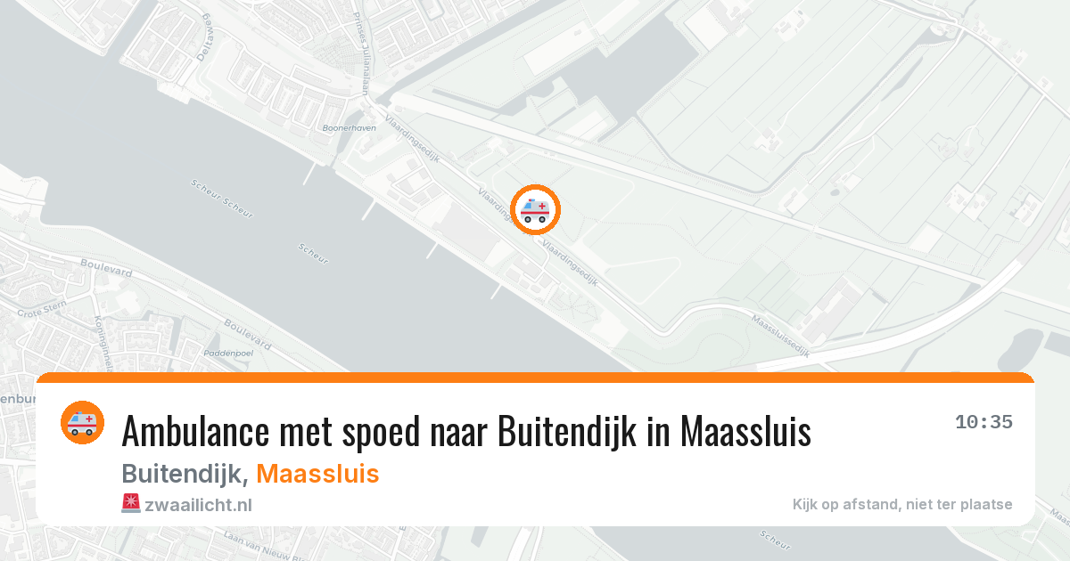 Ambulance met spoed naar Buitendijk in Maassluis — 6 aug 2026
