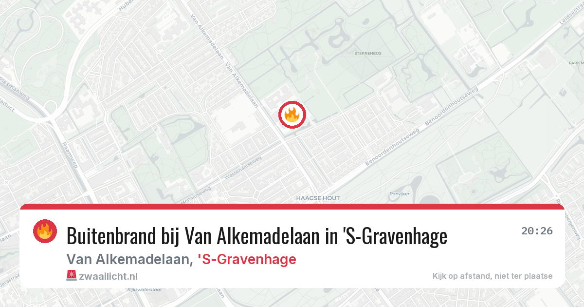Buitenbrand bij Van Alkemadelaan in 'S-Gravenhage — 26 mei 2026