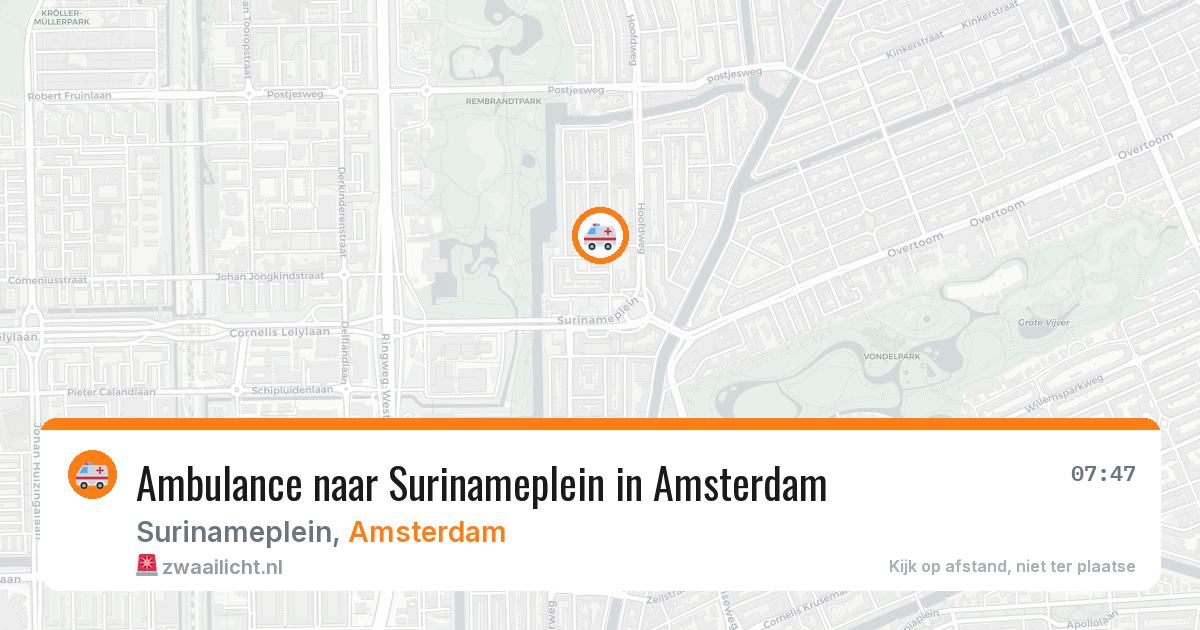 Ambulance naar Surinameplein in Amsterdam — 12 aug 2026