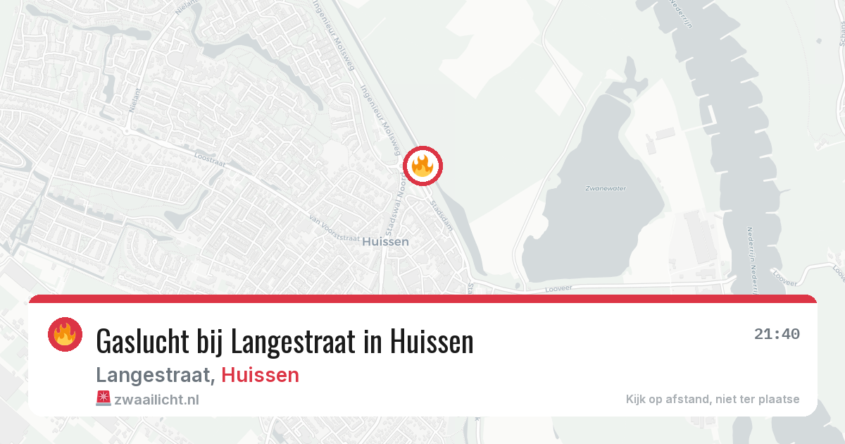 Gaslucht bij Langestraat in Huissen — 31 mei 2026