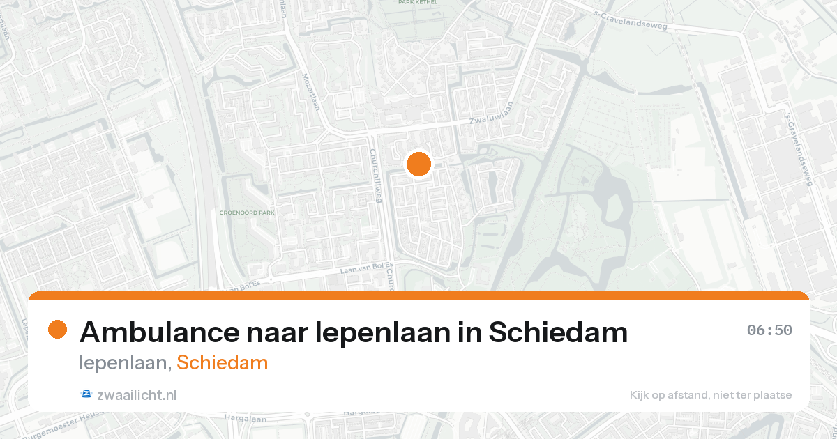 Ambulance naar Iepenlaan in Schiedam — 25 aug 2026