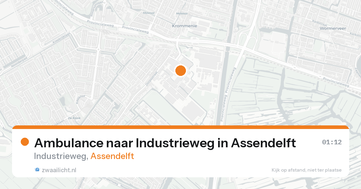 Ambulance naar Industrieweg in Assendelft — 18 mei 2026