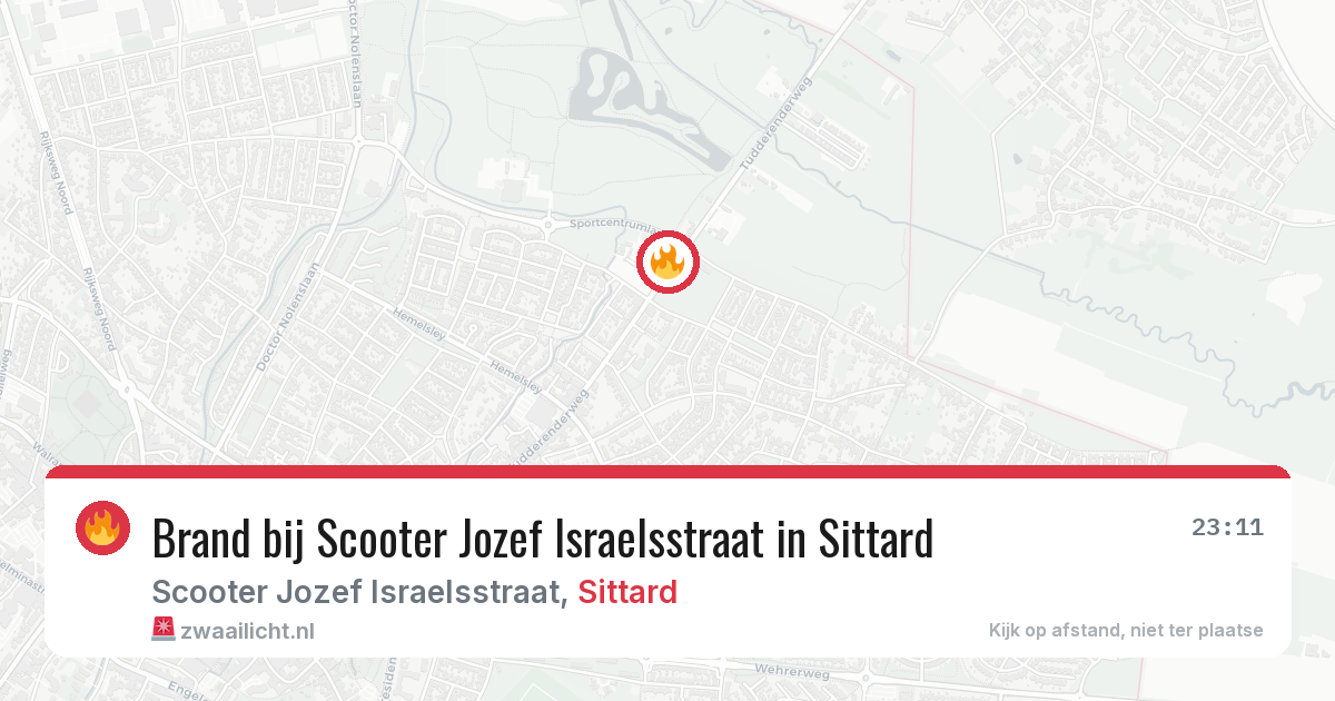 Brand bij Scooter Jozef Israelsstraat in Sittard — 9 feb 2026