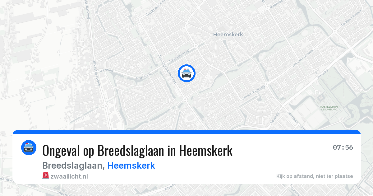 Ongeval op Breedslaglaan in Heemskerk — 13 jul 2026