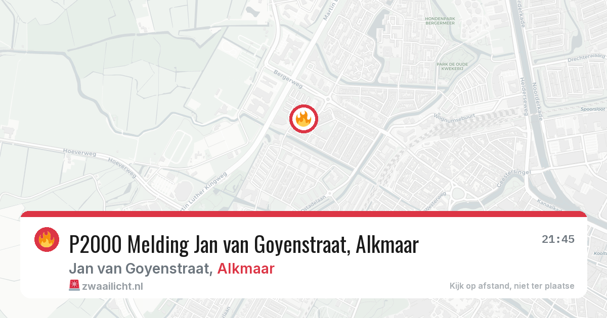 P2000 Melding Jan van Goyenstraat, Alkmaar — 30 mrt 2026