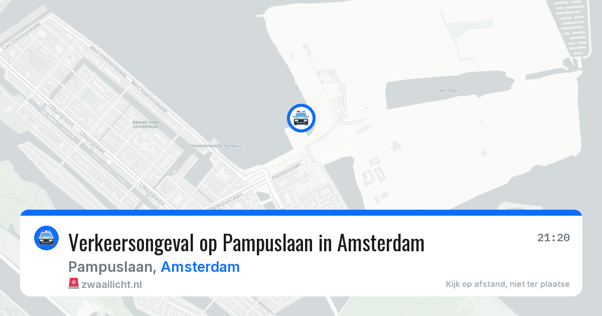 Verkeersongeval op Pampuslaan in Amsterdam — 26 jun 2026