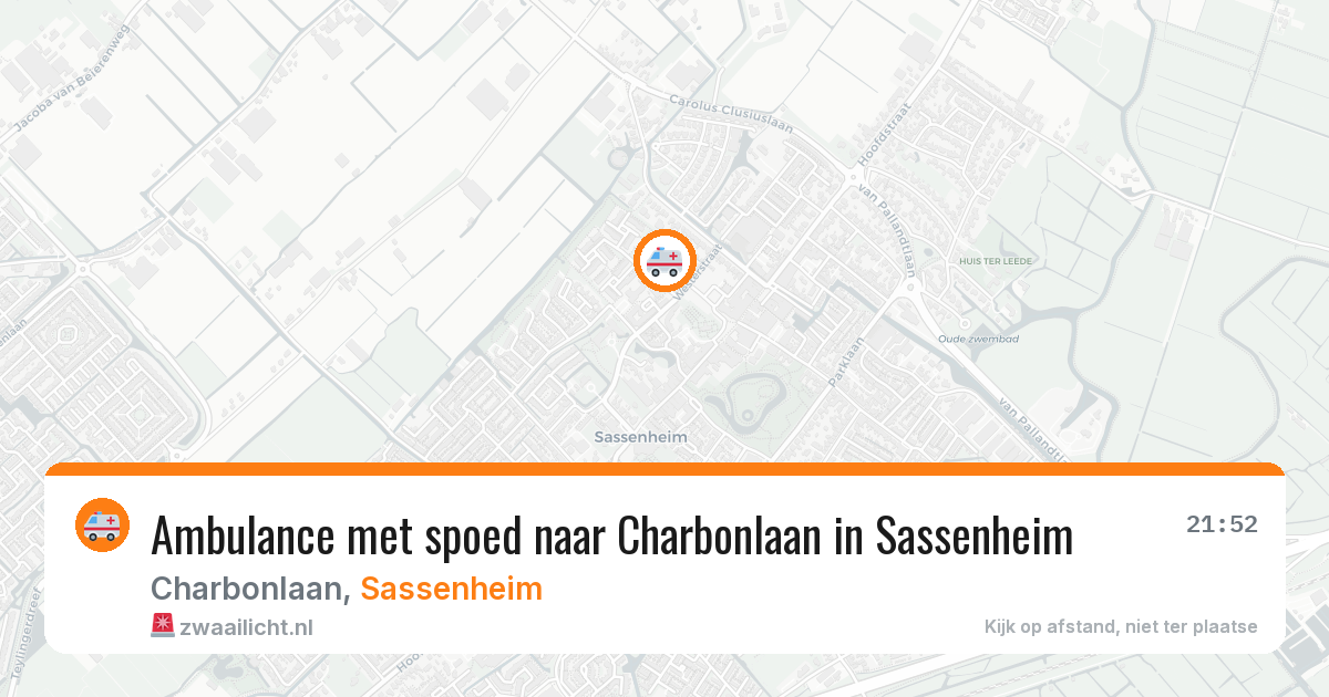 Ambulance met spoed naar Charbonlaan in Sassenheim — 31 jul 2026