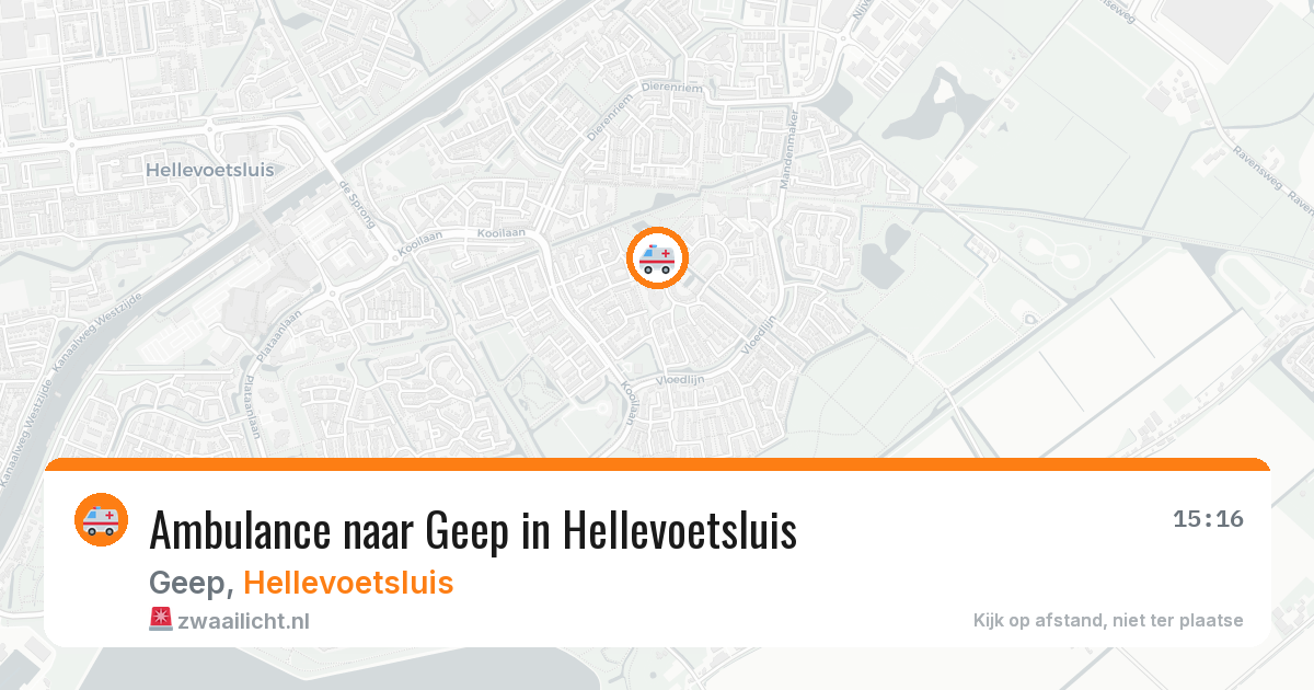 Ambulance naar Geep in Hellevoetsluis — 27 jul 2026