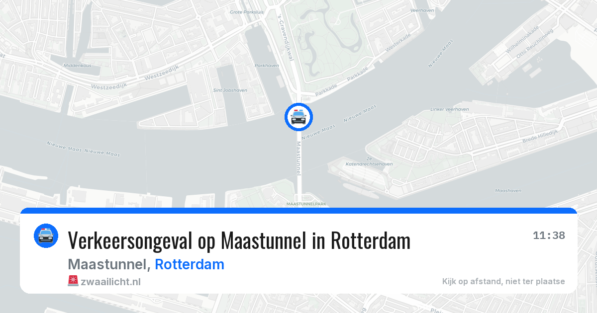 Verkeersongeval op Maastunnel in Rotterdam — 4 mei 2026