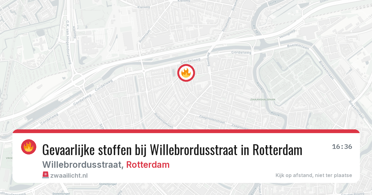 Gevaarlijke stoffen bij Willebrordusstraat in Rotterdam — 6 jul 2026