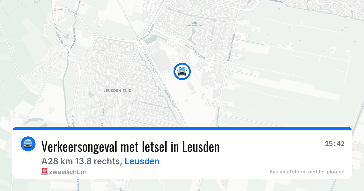 Verkeersongeval met letsel in Leusden — 22 apr 2026