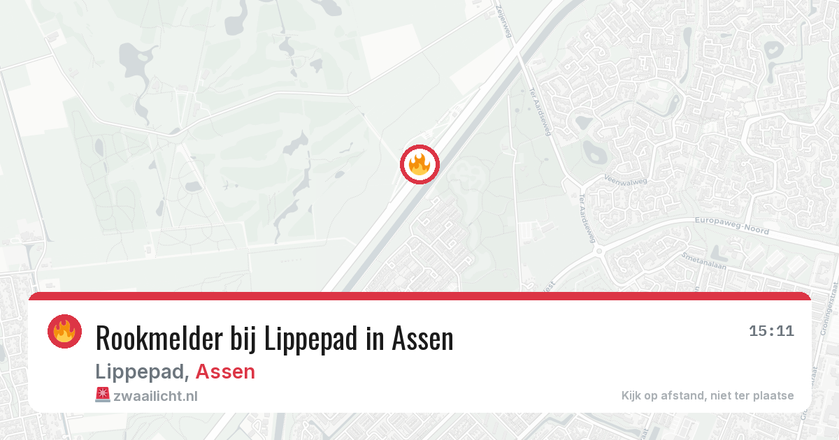 Rookmelder bij Lippepad in Assen — 1 jun 2026