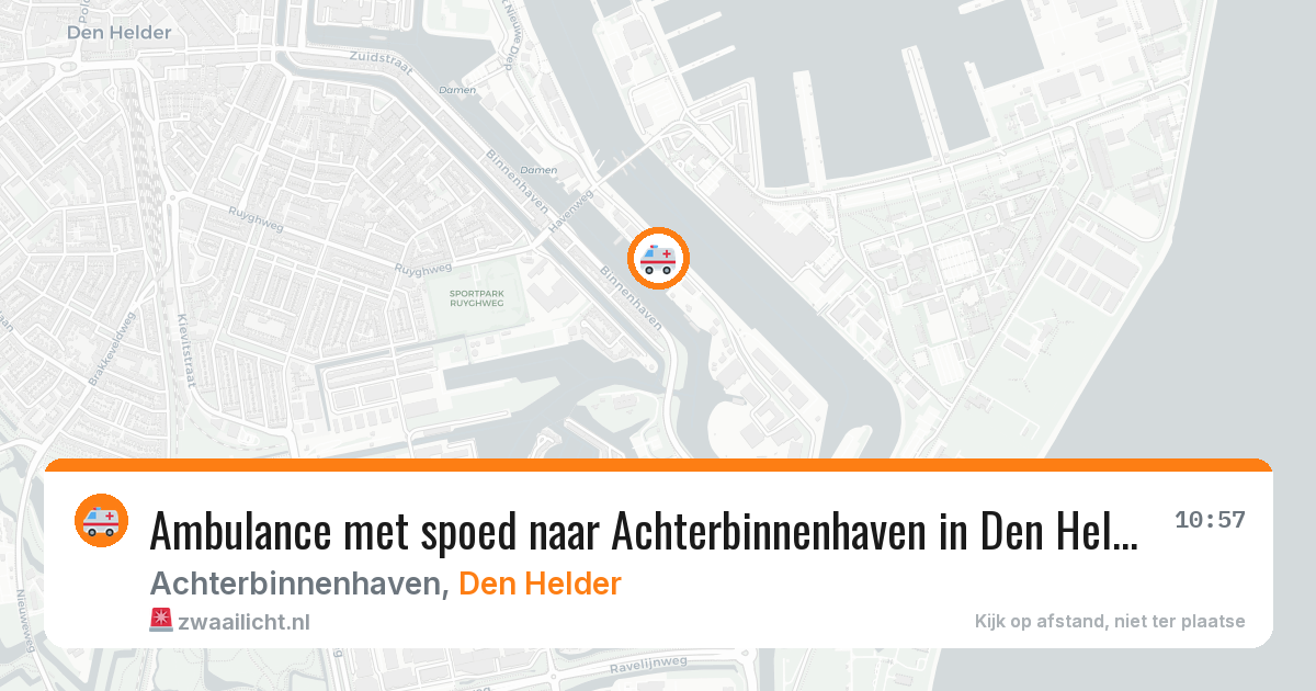 Ambulance met spoed naar Achterbinnenhaven in Den Helder — 9 mei 2026