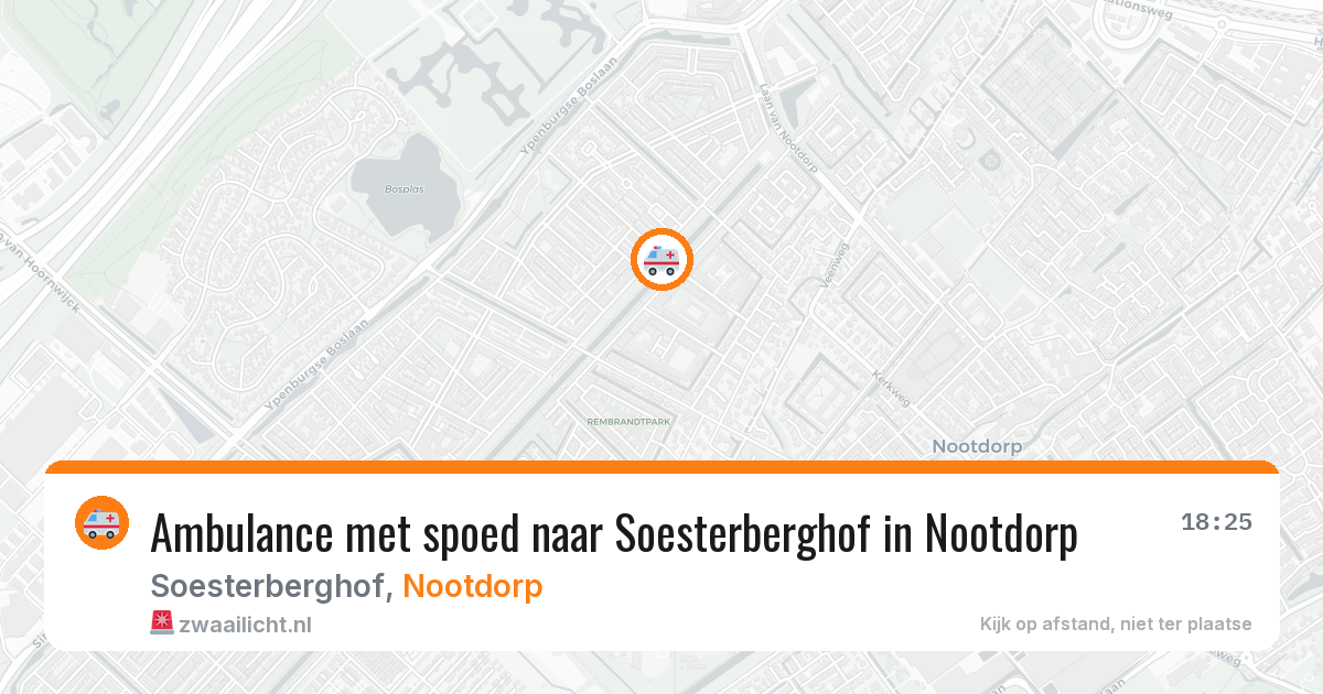 Ambulance met spoed naar Soesterberghof in Nootdorp — 13 aug 2026