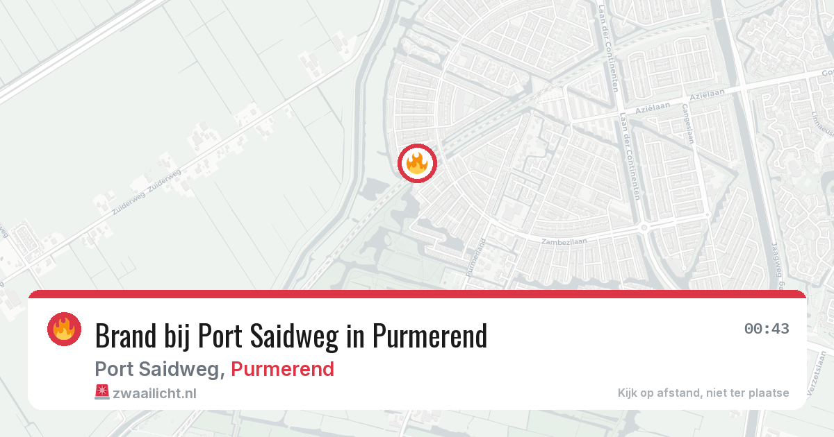 Brand bij Port Saidweg in Purmerend — 8 jun 2026
