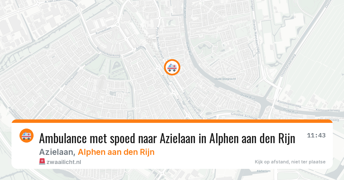 Ambulance met spoed naar Azielaan in Alphen aan den Rijn — 4 feb 2026