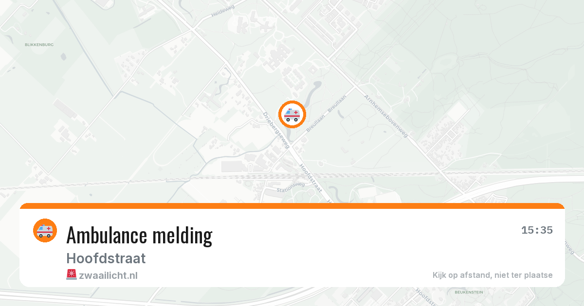 Ambulance melding — 9 apr 2026