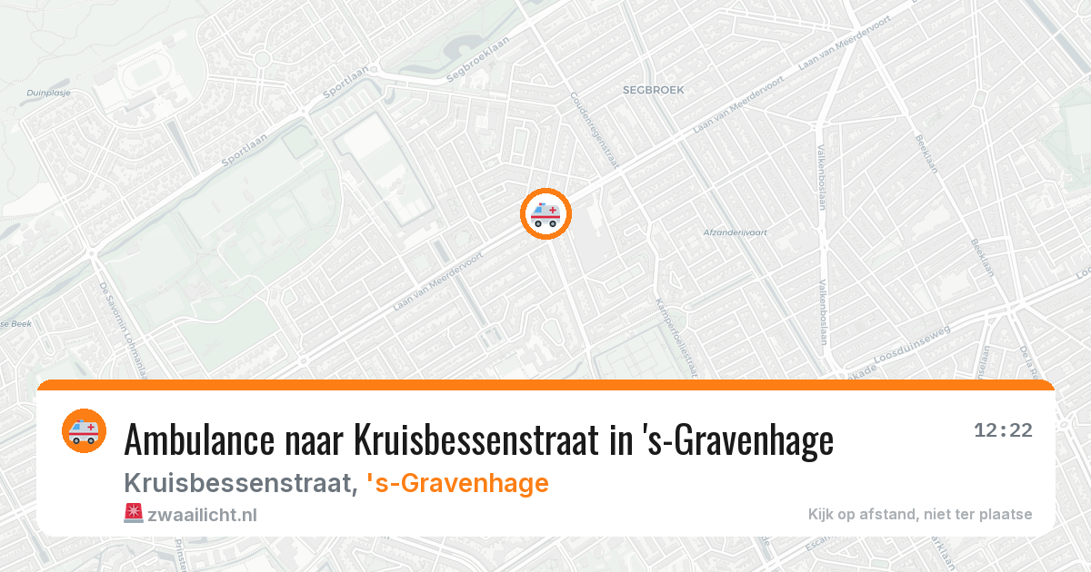 Ambulance naar Kruisbessenstraat in 's-Gravenhage — 12 jul 2026