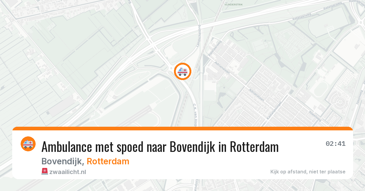 Ambulance met spoed naar Bovendijk in Rotterdam — 2 mei 2026