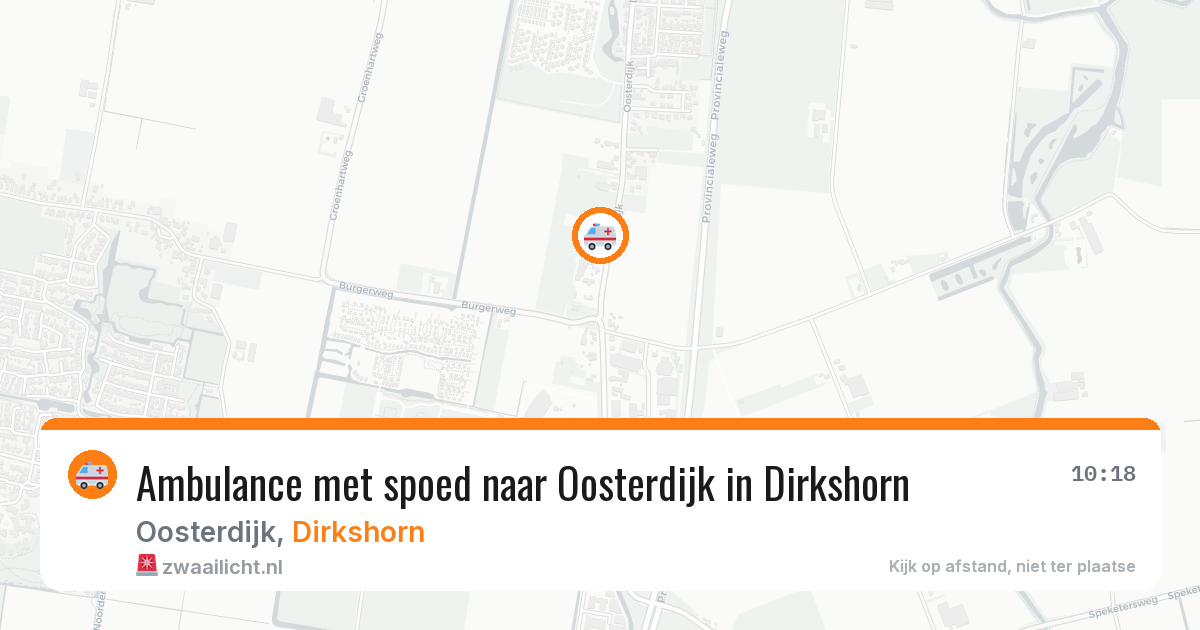 Ambulance met spoed naar Oosterdijk in Dirkshorn — 30 apr 2026