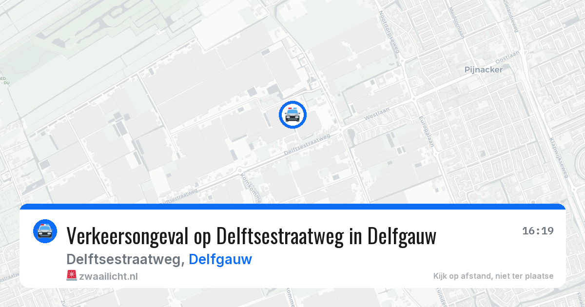 Verkeersongeval op Delftsestraatweg in Delfgauw — 22 apr 2026