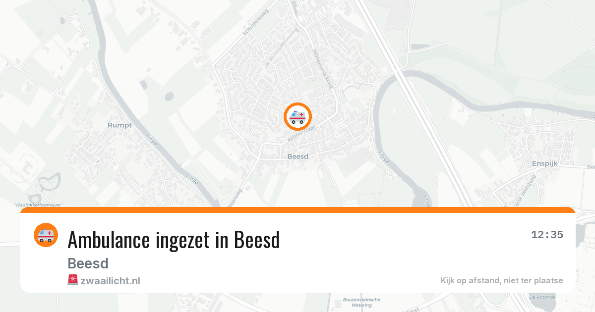 Ambulance ingezet in Beesd — 18 mei 2026