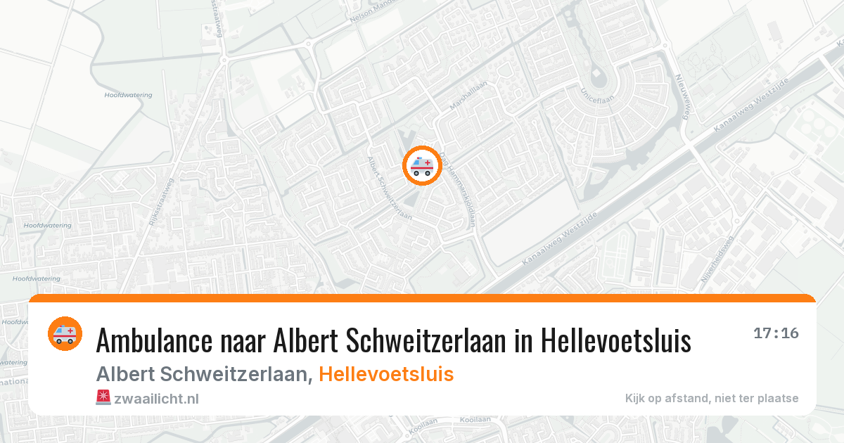 Ambulance naar Albert Schweitzerlaan in Hellevoetsluis — 1 jun 2026