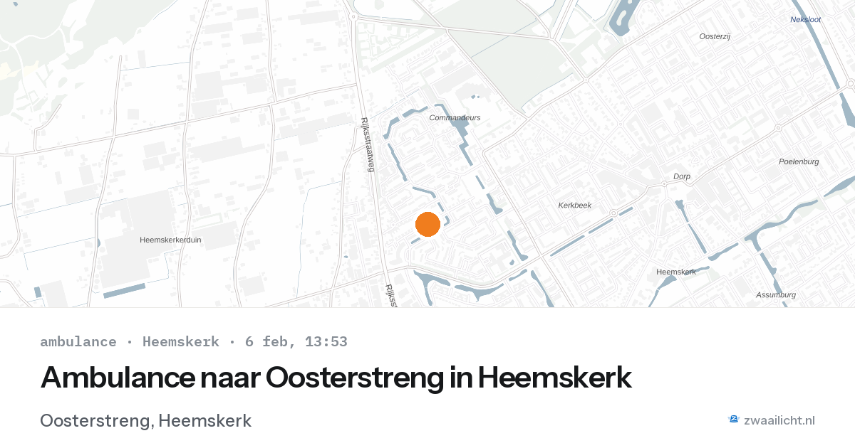Ambulance naar Oosterstreng in Heemskerk — 6 feb 2026