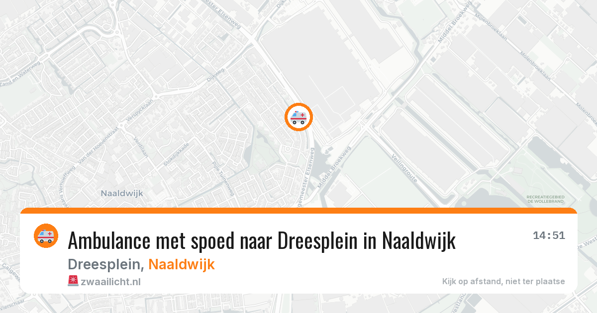 Ambulance met spoed naar Dreesplein in Naaldwijk — 7 jul 2026