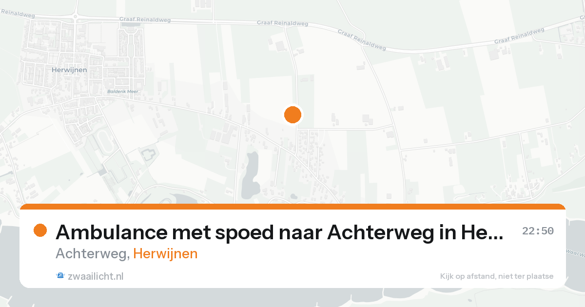 Ambulance met spoed naar Achterweg in Herwijnen — 22 mrt 2026