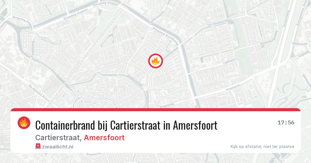 Containerbrand bij Cartierstraat in Amersfoort — 15 jul 2026