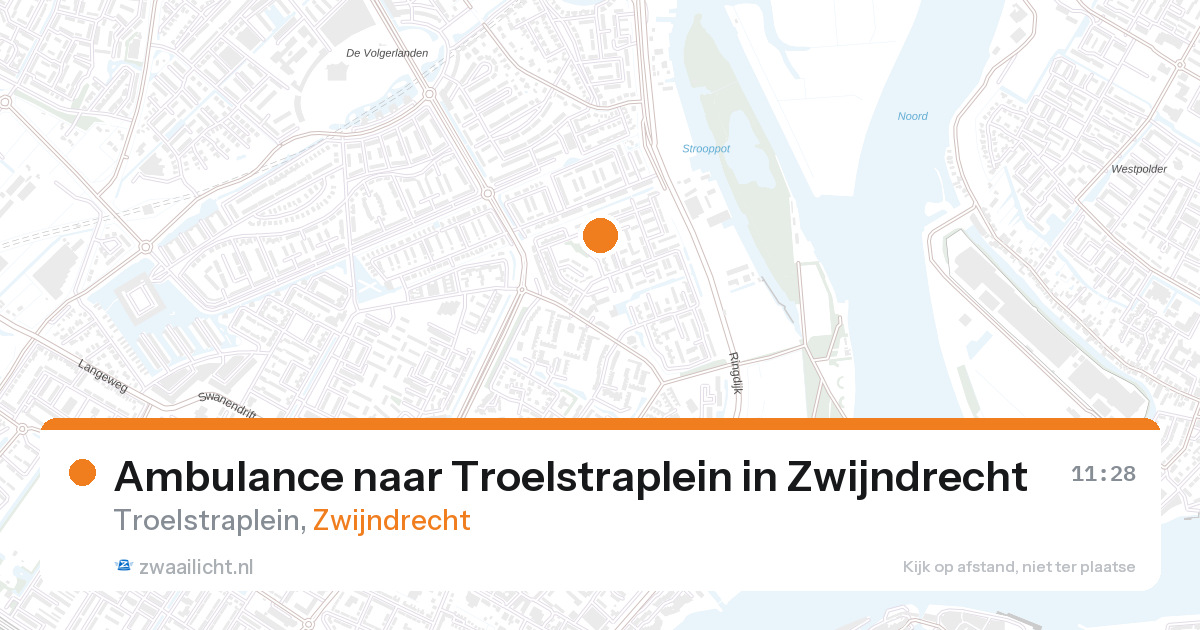 Ambulance naar Troelstraplein in Zwijndrecht — 28 aug 2026