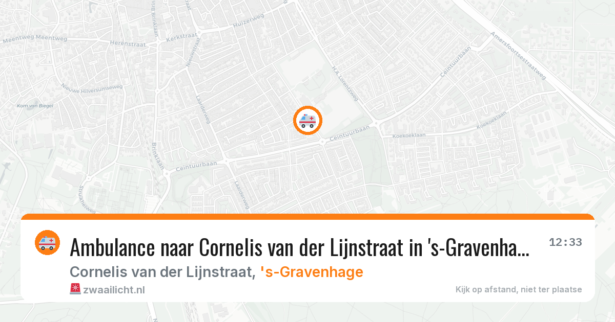 Ambulance naar Cornelis van der Lijnstraat in 's-Gravenhage — 29 jan 2026