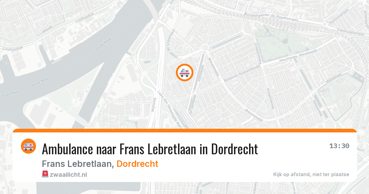 Ambulance naar Frans Lebretlaan in Dordrecht — 15 jun 2026