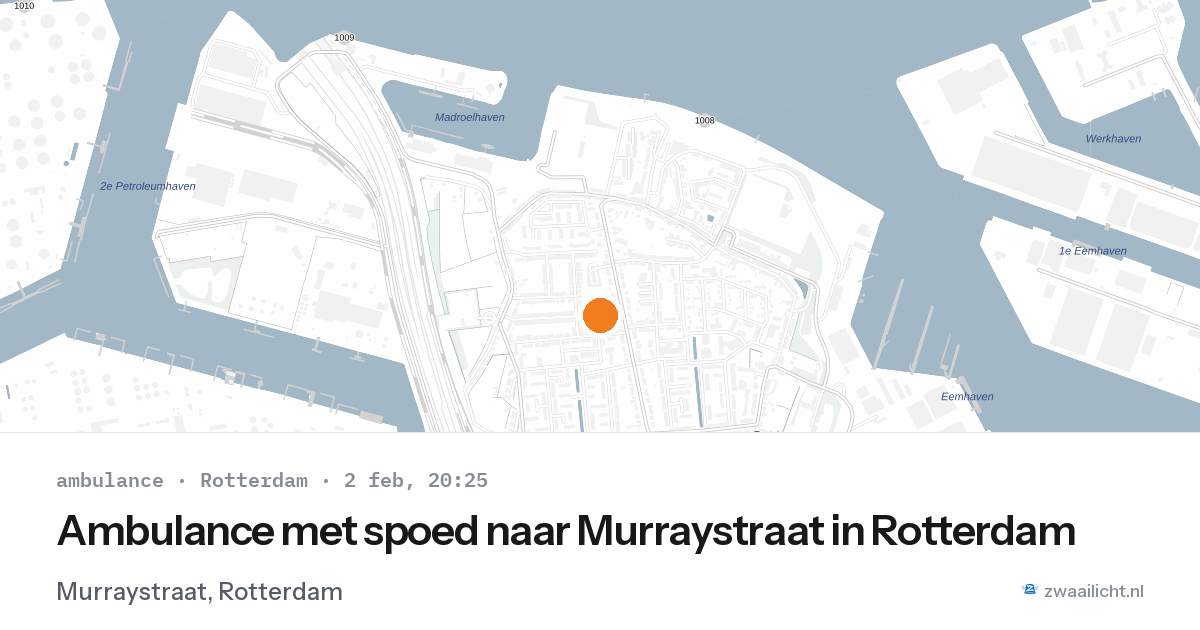 Ambulance met spoed naar Murraystraat in Rotterdam — 2 feb 2026