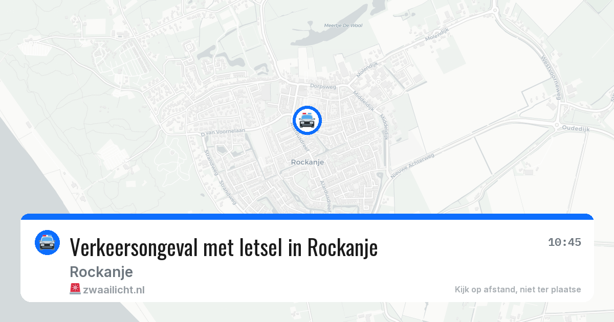 Verkeersongeval met letsel in Rockanje — 27 mei 2026
