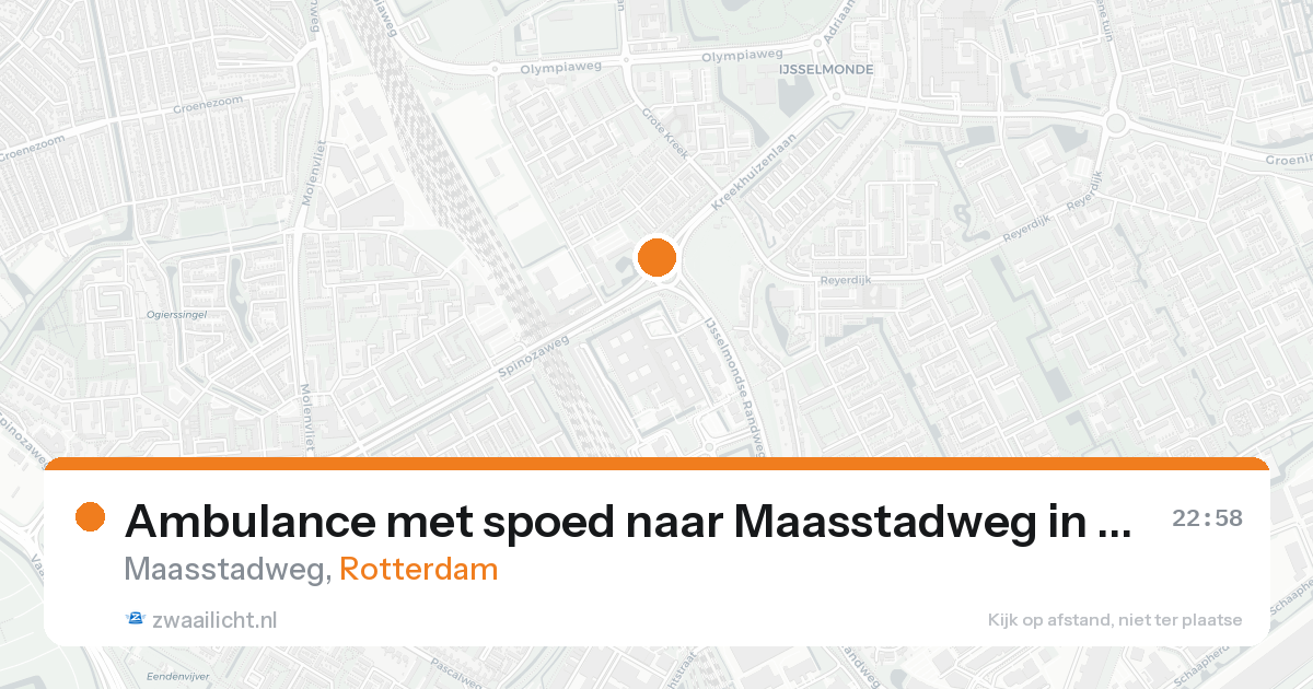 Ambulance met spoed naar Maasstadweg in Rotterdam — 15 aug 2026