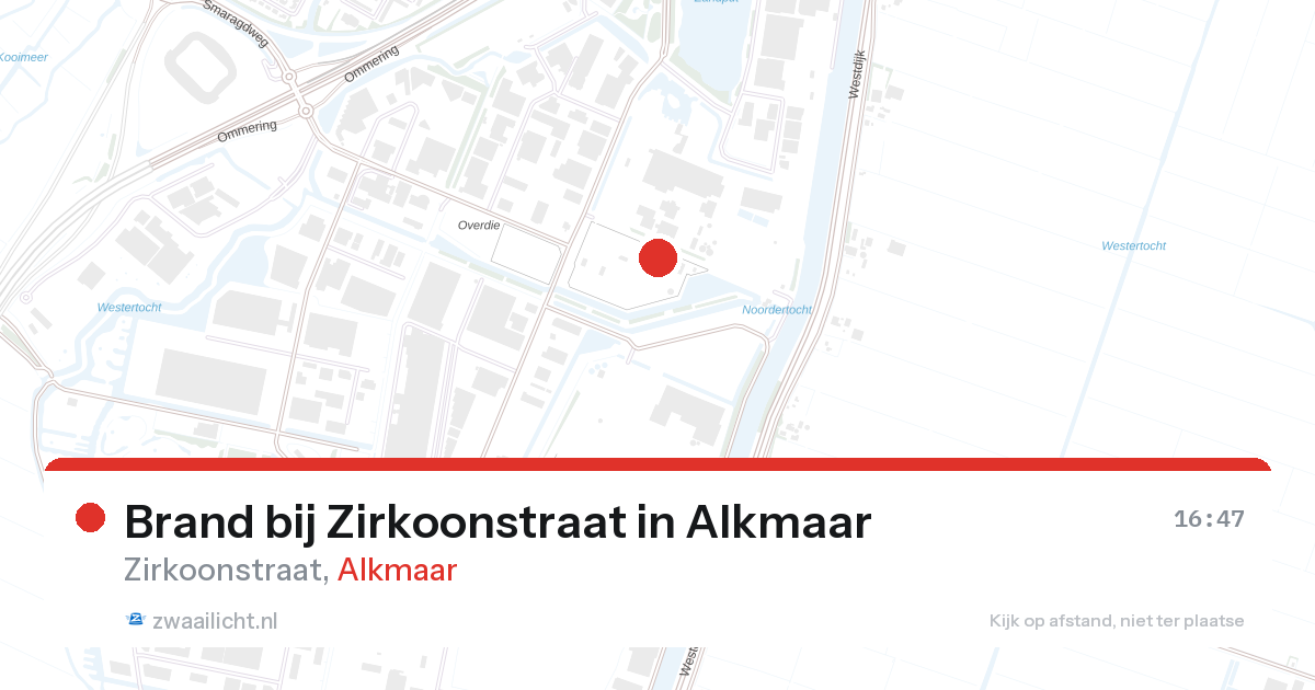 Brand bij Zirkoonstraat in Alkmaar — 4 mrt 2026