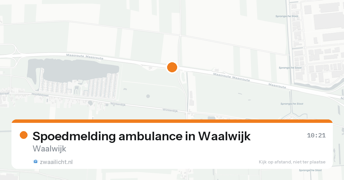 Spoedmelding ambulance in Waalwijk — 15 aug 2026