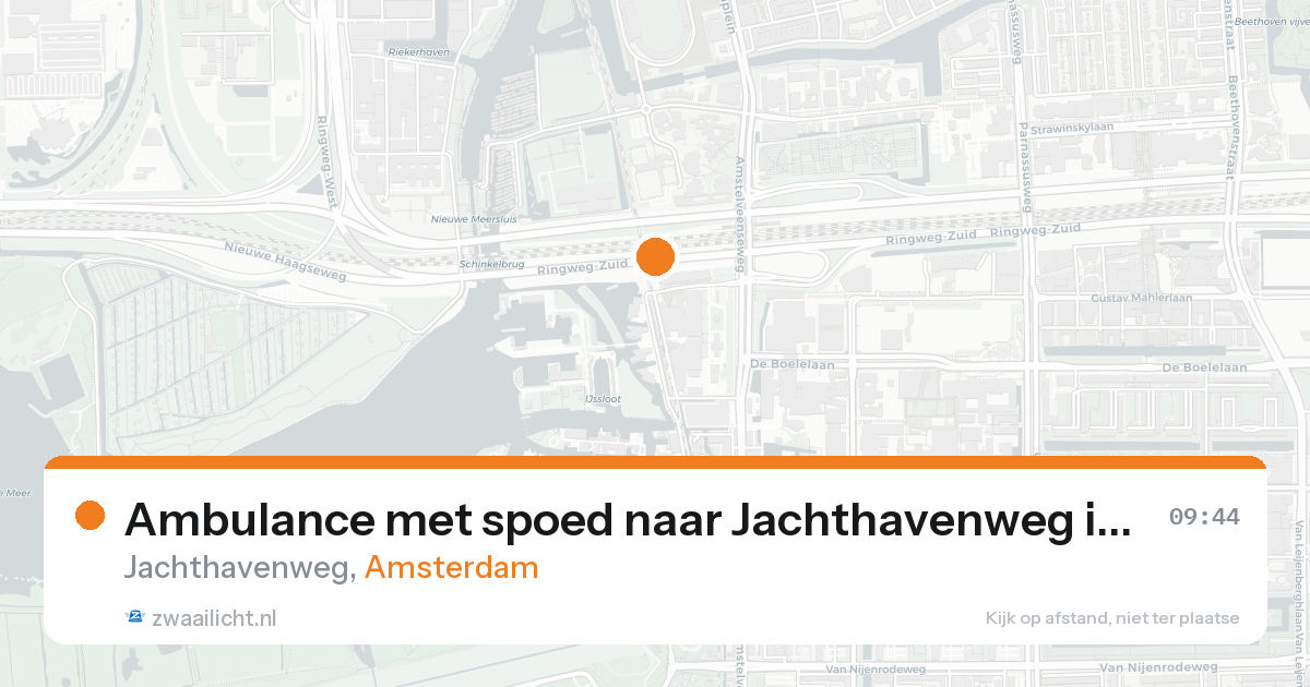 Ambulance met spoed naar Jachthavenweg in Amsterdam — 23 aug 2026
